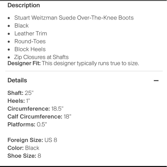 Stuart Weitzmann lowland over the knee suede boots size 8 - Picture 6 of 6